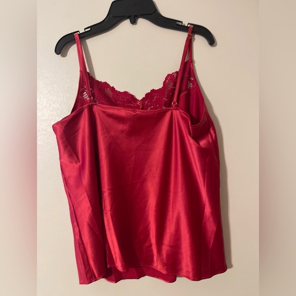 Le Mystere Lace Allure Satin Camisole Red L - Picture 4 of 4